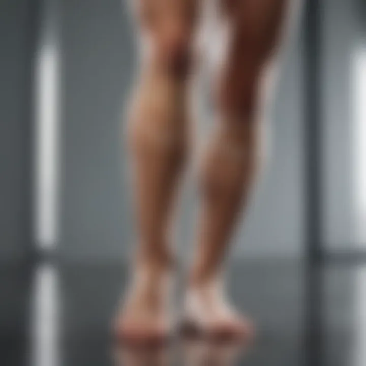 Abstract representation of improved circulation with compression stockings