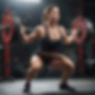 An athlete performing a dynamic weightlifting exercise.