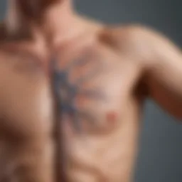 Anatomical diagram of nerves in the armpit region