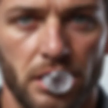 Illustration of antiviral medication combating nasal herpes