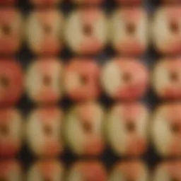 Fresh apple slices arranged in a geometric pattern