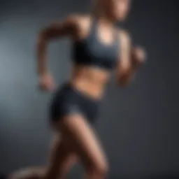 Athlete wearing 3-inch inseam running shorts in motion