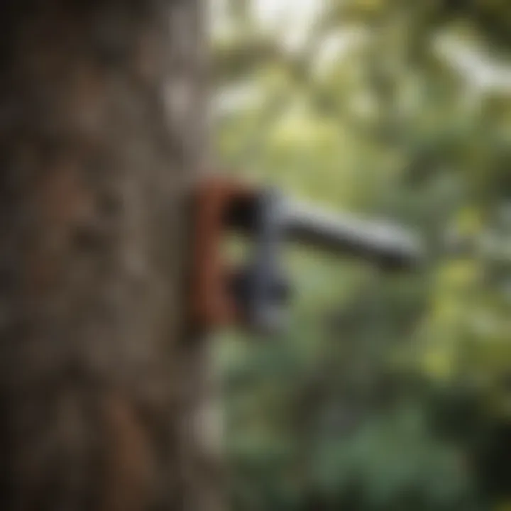 Securely attaching the pull-up bar to the tree trunk