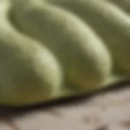 A close-up view of the Avocado latex mattress topper showcasing its texture and materials.