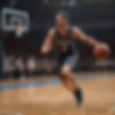 Swift Moves for Court Dominance Basketball player engaging in agility drills