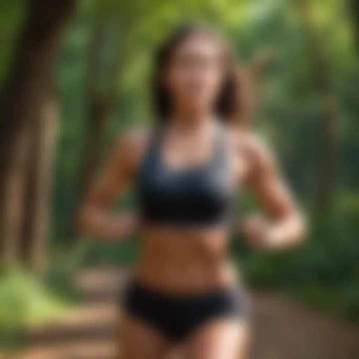 An active person engaging in outdoor exercise, showcasing dynamic movement and energy.