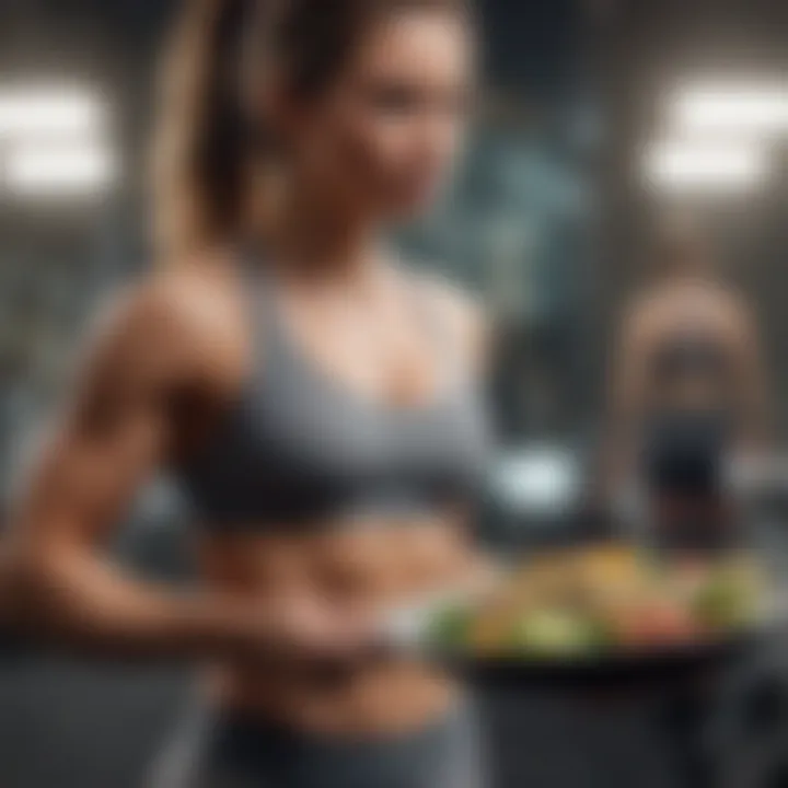 Nutritional balance plate emphasizing healthy choices for fat loss