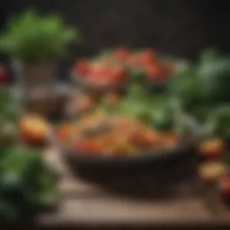 Nutrient-dense meal showcasing vibrant vegetables and lean protein