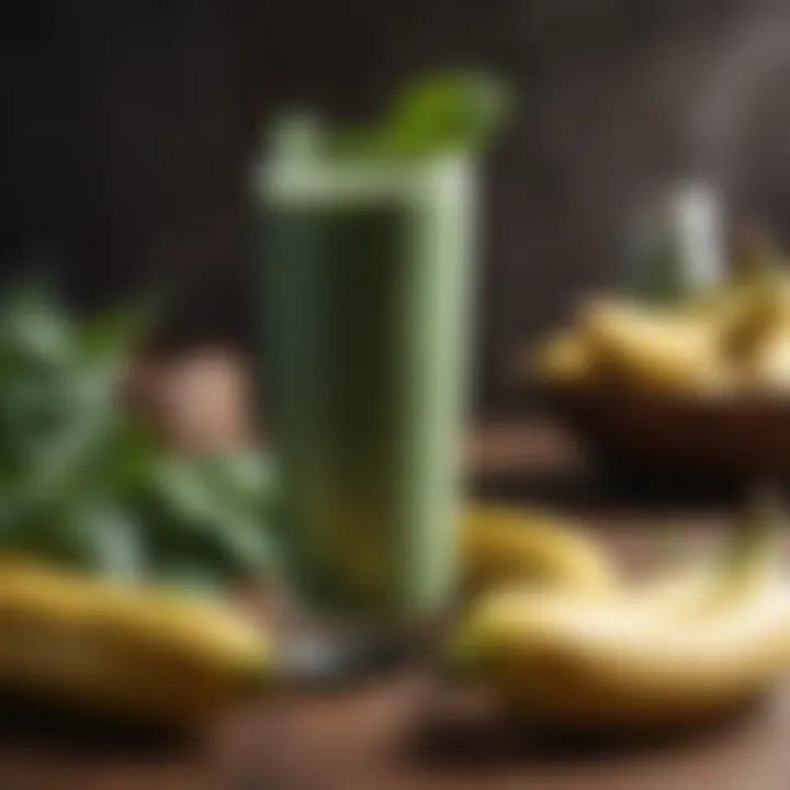 Protein-rich smoothie with banana and spinach