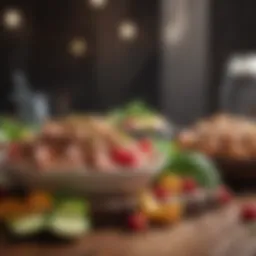 A colorful assortment of ketogenic-friendly foods.