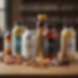 Diverse range of multivitamin bottles on a wooden table