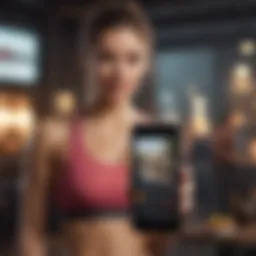 User interface of a popular weight loss app showcasing tracking features