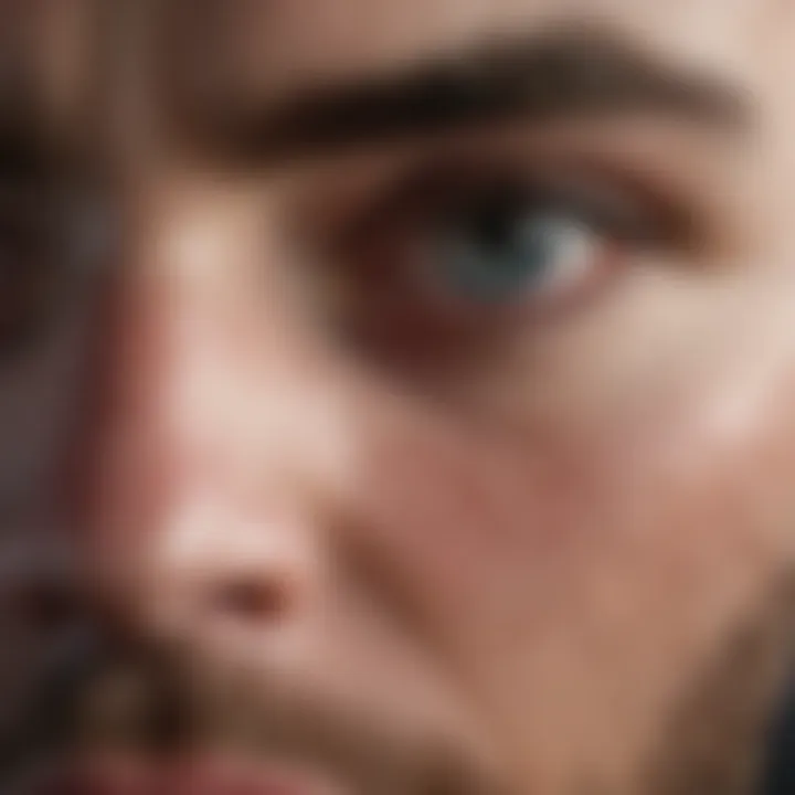 Close-up of blurry vision linked to high blood sugar