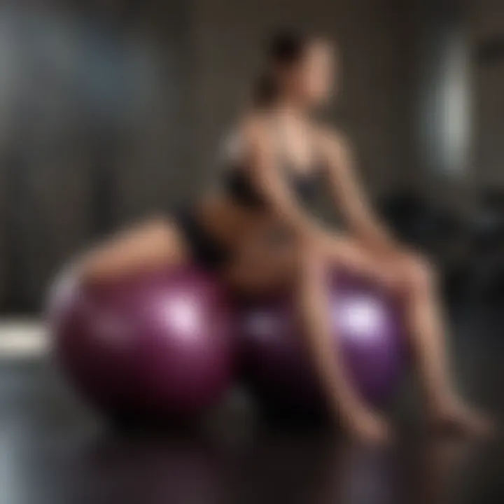 Yoga ball hamstring curls workout