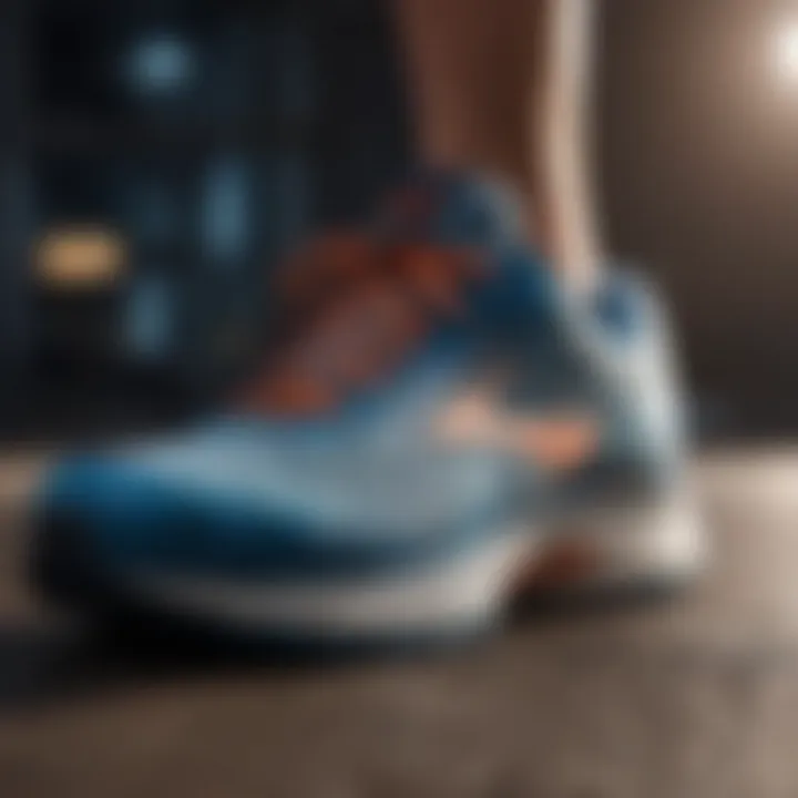 Close-up of Brooks running shoe cushioning technology