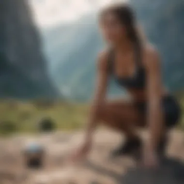 Inspirational Fitness Motivation A motivational quote about fitness on a scenic background
