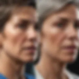 A conceptual illustration of hormonal changes in aging individuals