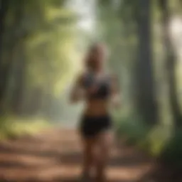 Person running outdoors in nature