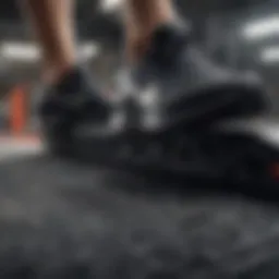Dynamic tread pattern of Nike running shoes