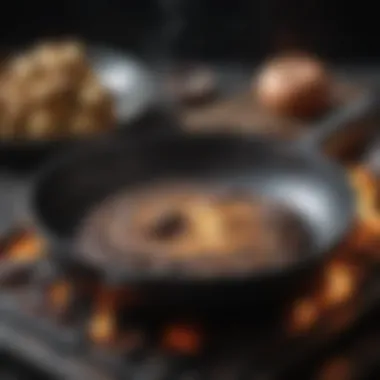 Pan with burnt food residue