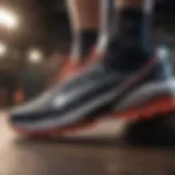 Close-up of cushioning technology in footwear