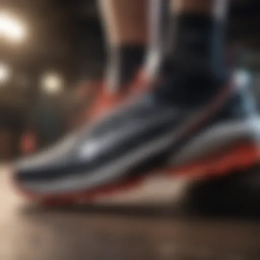 Close-up of cushioning technology in footwear