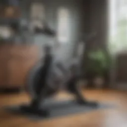 Compact Spin Bike in Modern Home Gym Setting