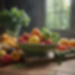 Fresh vegetables and fruits symbolizing a healthy diet