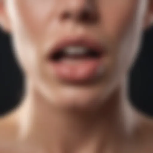 Illustration of a cold sore outbreak