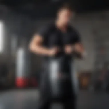 Training with the Outslayer Heavy Bag A person demonstrating striking techniques on the Outslayer Heavy Bag