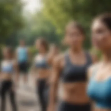 Engaging in Effective Exercise Routines Dynamic group engaging in an outdoor fitness session emphasizing exercise