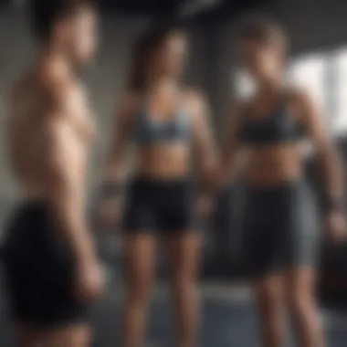 Couple engaging in partner resistance band workout