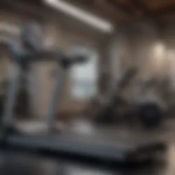 Modern fitness equipment for home gym