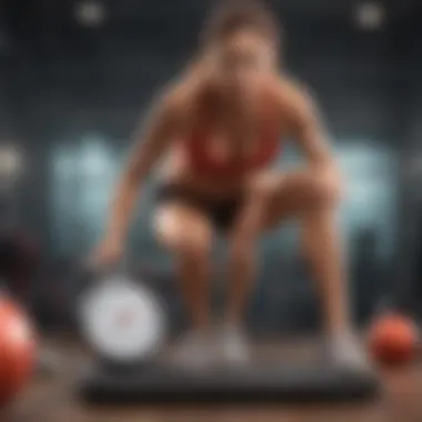 Illustration demonstrating health and fitness goal achievement