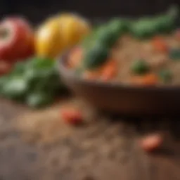 Variety of carbohydrate sources including grains and vegetables