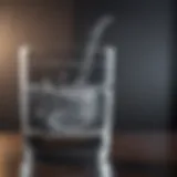Hydration levels shown through a water glass