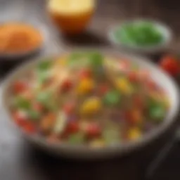 Colorful quinoa salad with fresh vegetables