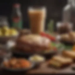 Visual representation of the ketogenic diet with high-fat foods