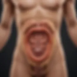 Illustration depicting digestive system health