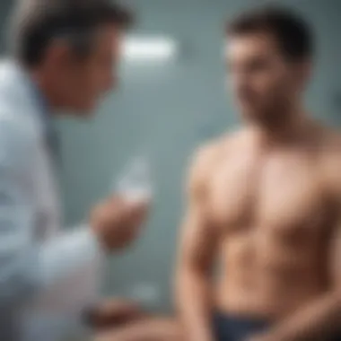 Doctor discussing treatment options with male patient