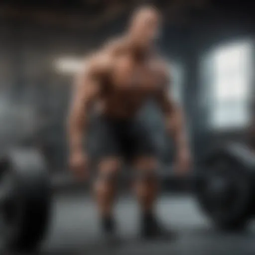 Dwayne Johnson performing a deadlift