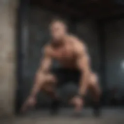 Athlete performing dynamic calisthenics movement