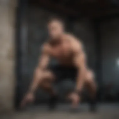 Athlete performing dynamic calisthenics movement