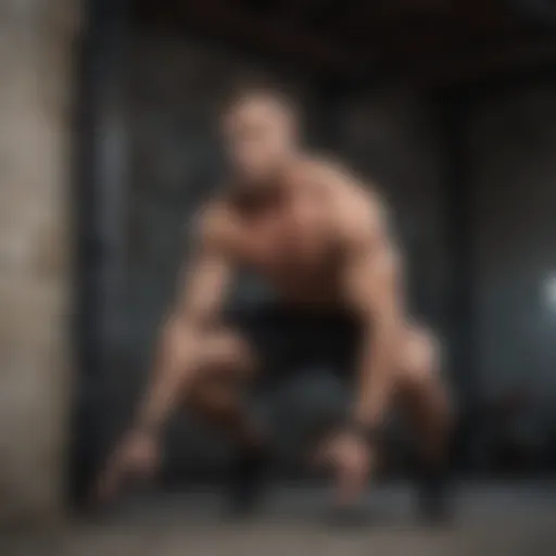 Athlete performing dynamic calisthenics movement