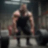 Eddie Hall performing a deadlift with intense focus