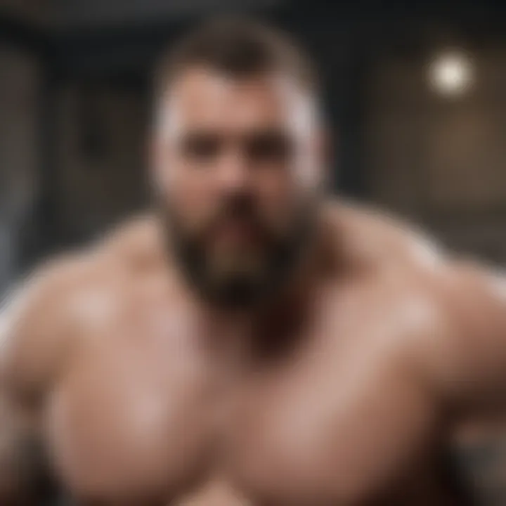 Eddie Hall actively participating in a high-intensity training exercise