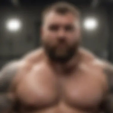 Eddie Hall engaging in a recovery routine post-workout