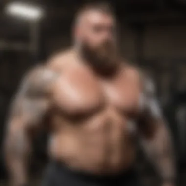 Eddie Hall showcasing his impressive physique during a training session