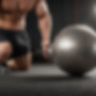 Proper Form with Weight Ball Illustration of proper form while using a weight ball for abdominal exercises