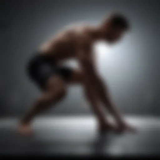 Silhouette of a person performing bodyweight exercises